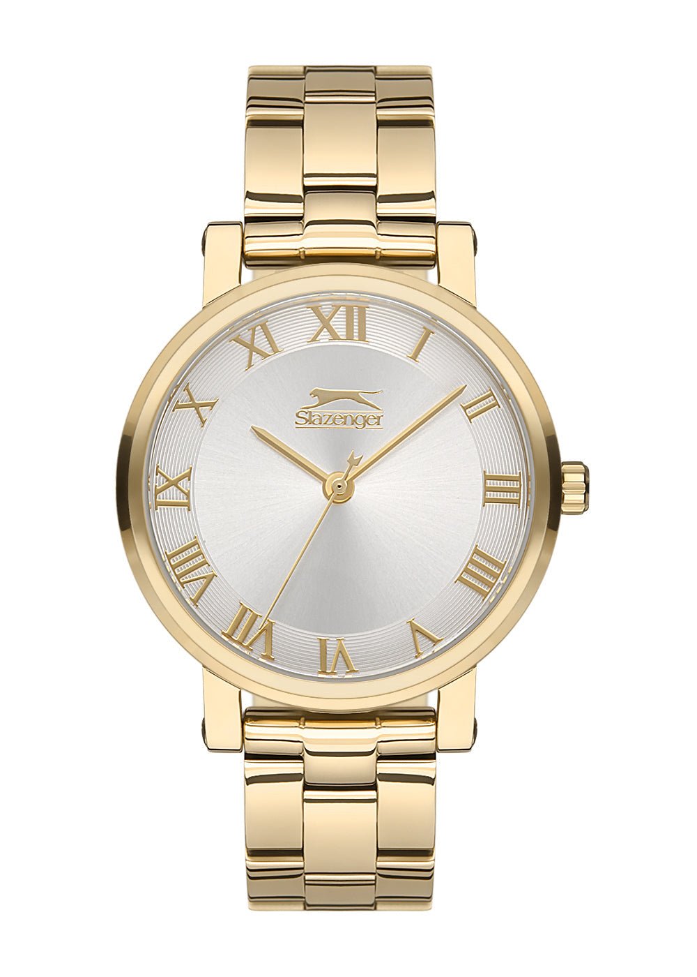Slazenger SL.9.1577.3.05 Quartz Female Metal Gold Band Silver Dial Watch - Zamana.pk Main image