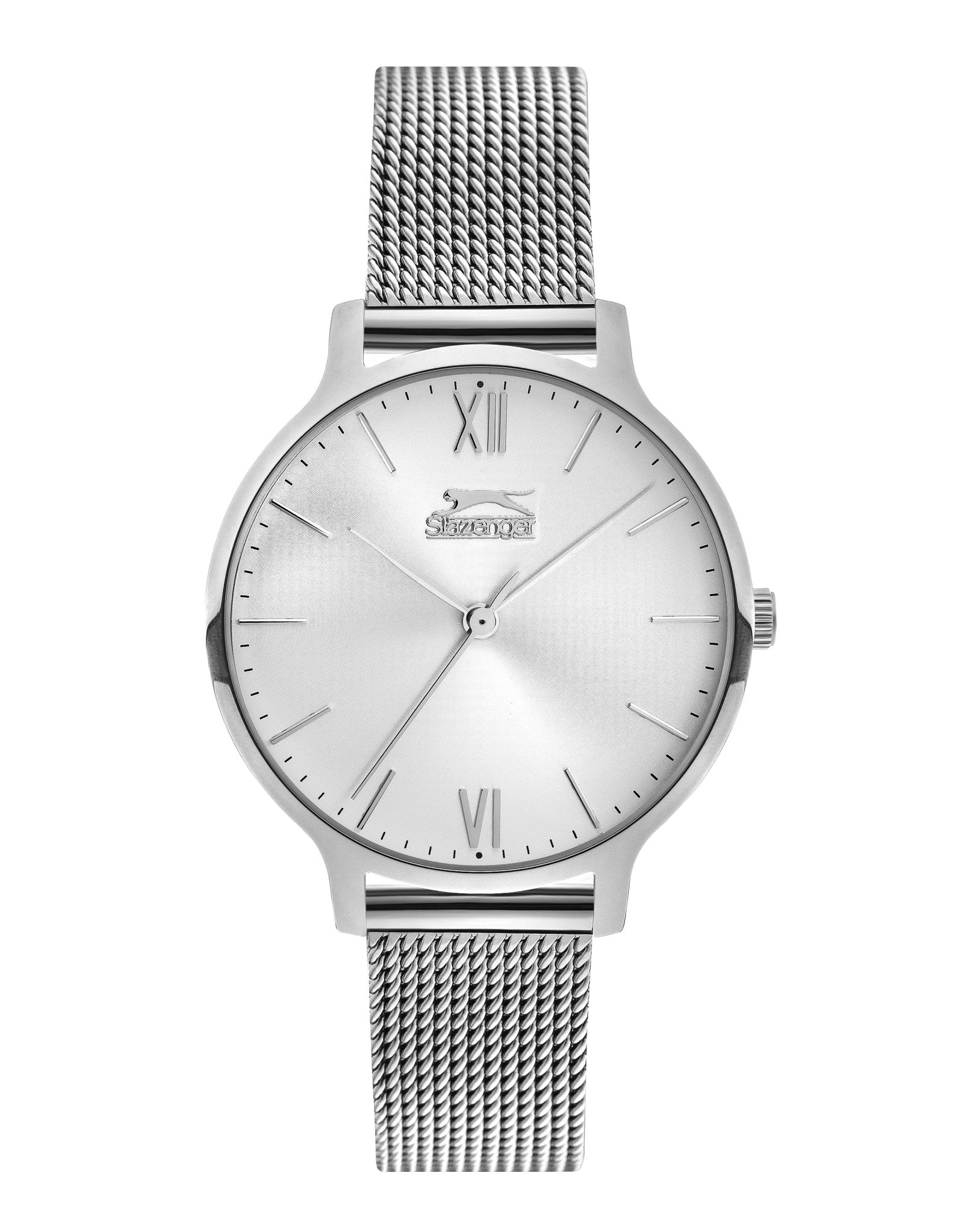 Slazenger SL.9.1823.2.01 Quartz Female Mesh Silver Band Silver Dial Watch - Zamana.pk Main image