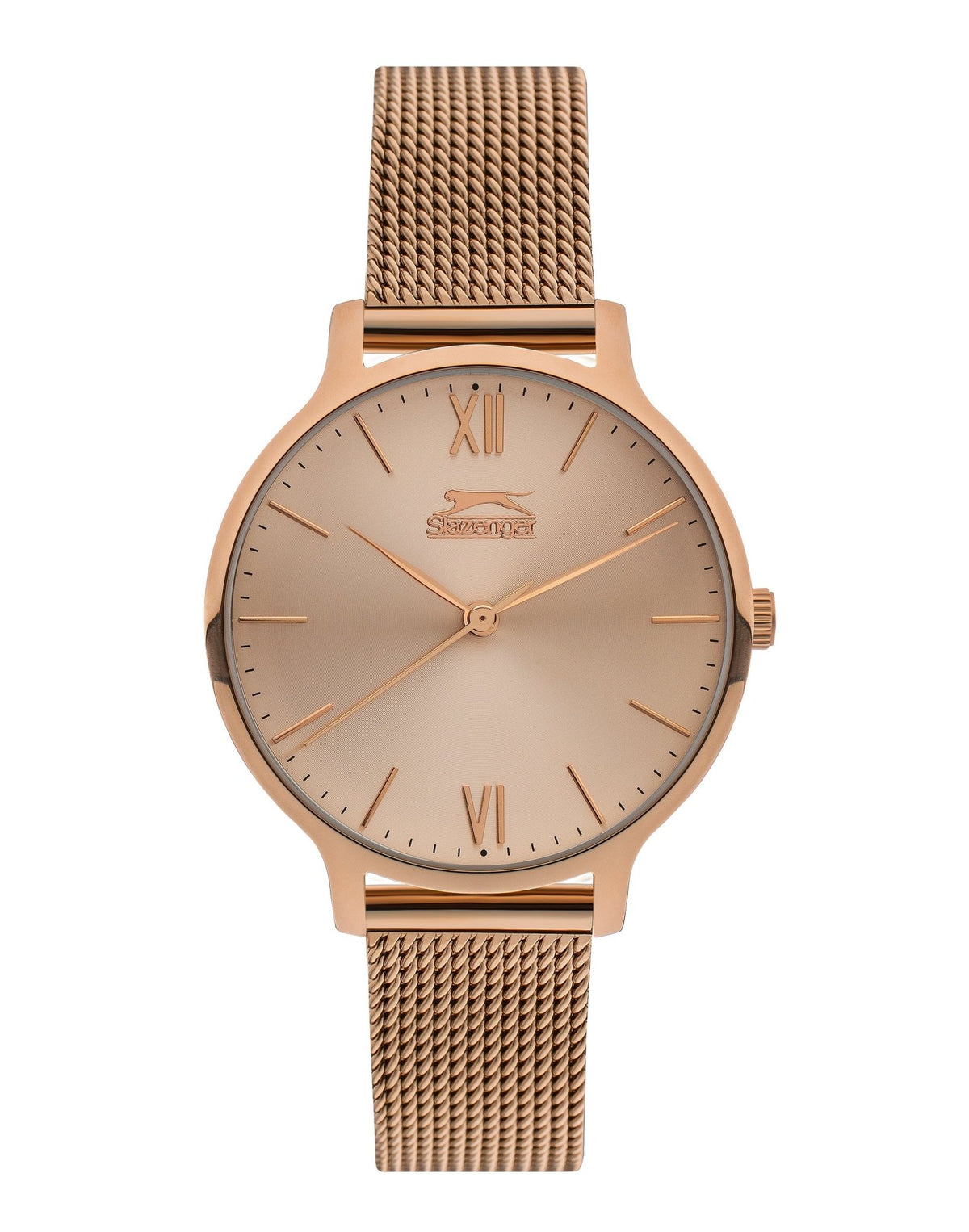 Slazenger SL.9.1823.2.02 Quartz Female Mesh Rose Gold Band Rose Gold Dial Watch - Zamana.pk