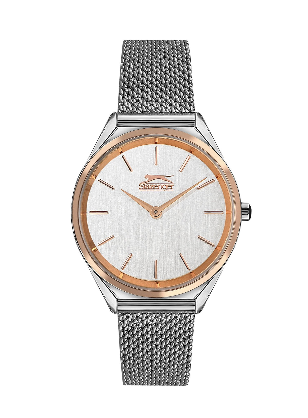 Slazenger SL.9.1852.3.04 Quartz Female Mesh Silver Band Silver Dial Watch - Zamana.pk
