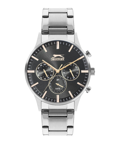 Slazenger SL.9.2214.2.03 Quartz Male Metal Silver Band Grey Dial Watch - Zamana.pk