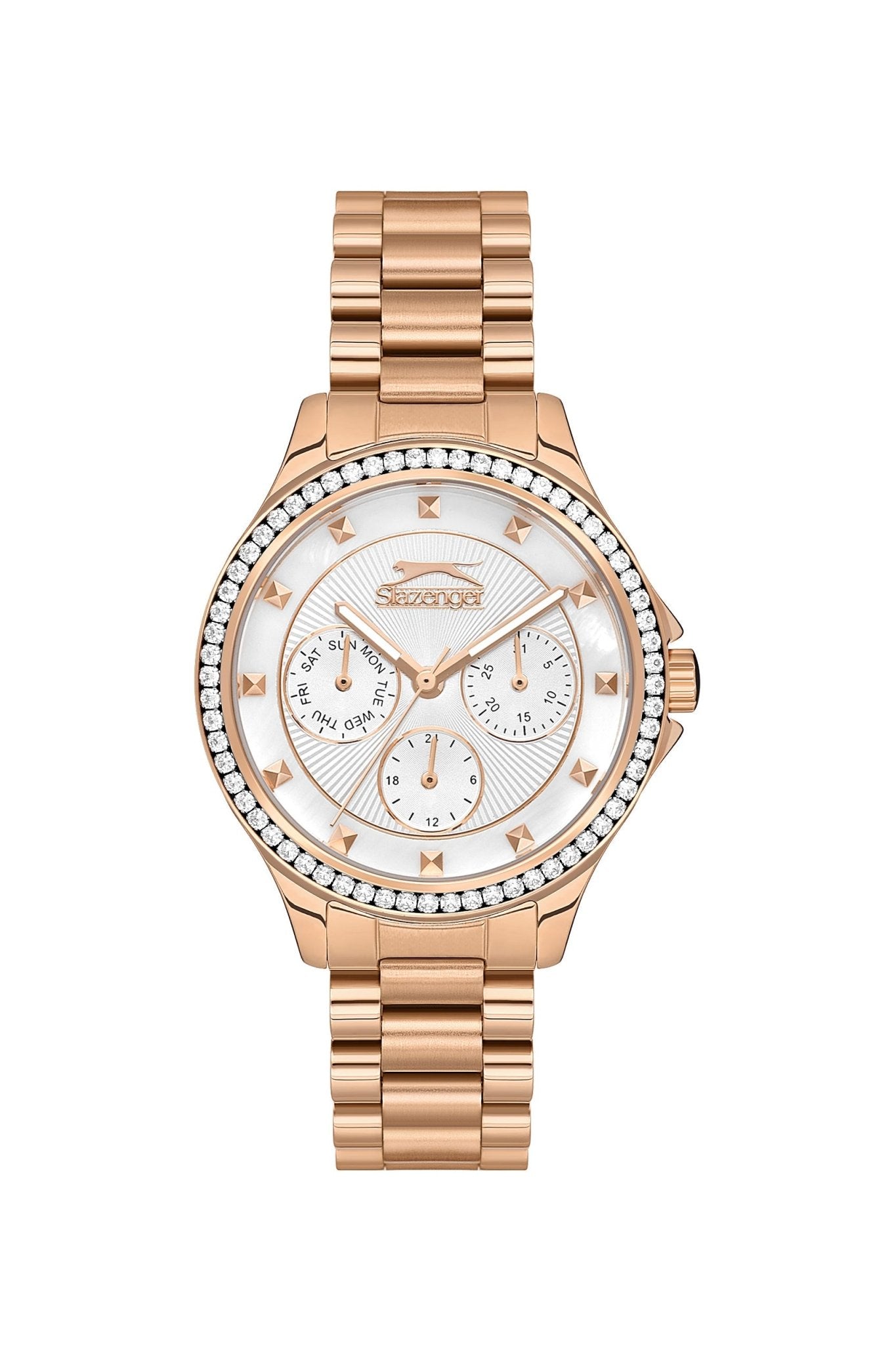 Slazenger SL.9.2241.4.04 Quartz Female Metal Rose Gold Band MOP Dial Watch - Zamana.pk Main image