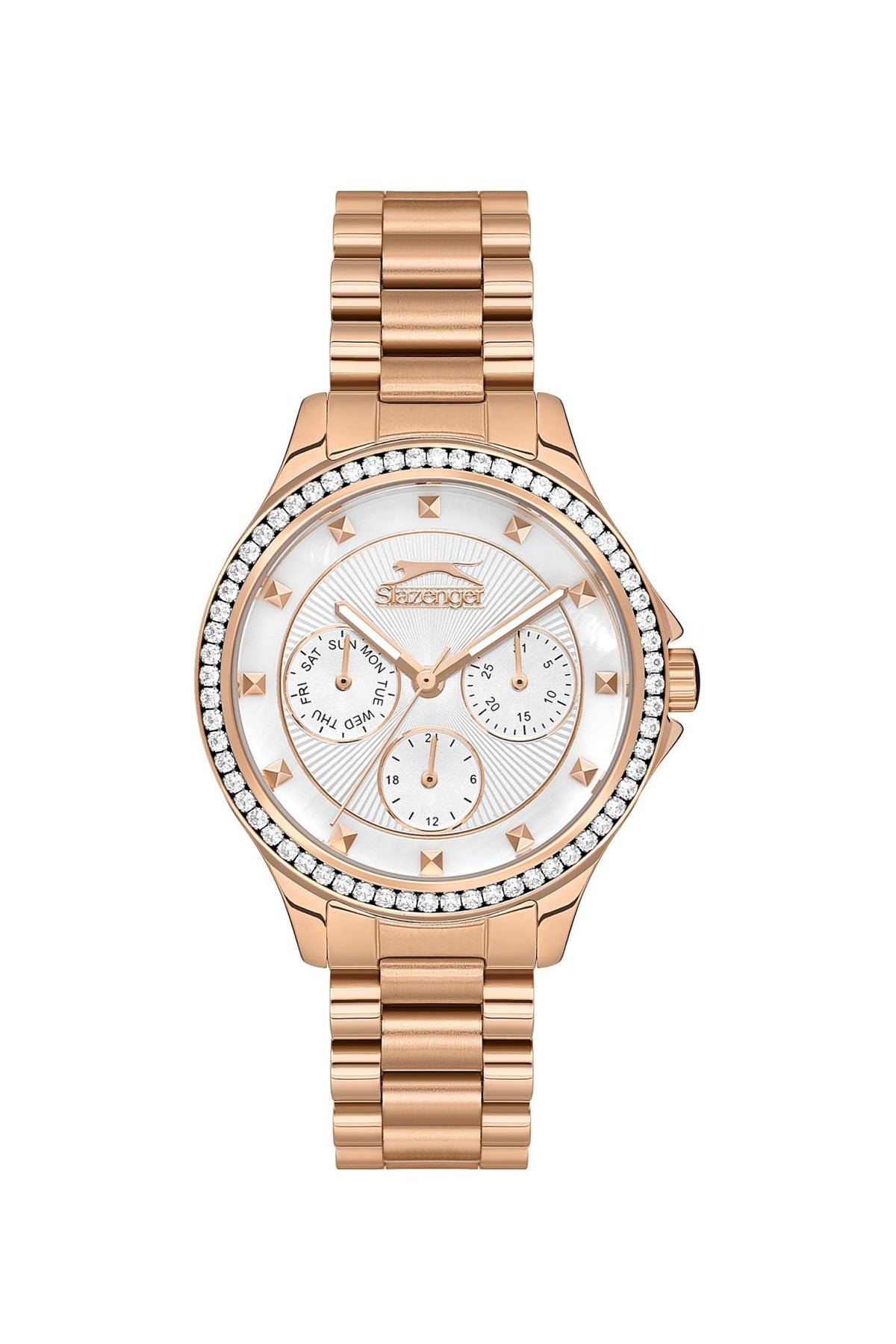 Slazenger SL.9.2241.4.04 Quartz Female Metal Rose Gold Band MOP Dial Watch - Zamana.pk