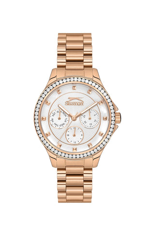 Slazenger SL.9.2241.4.04 Quartz Female Metal Rose Gold Band MOP Dial Watch - Zamana.pk