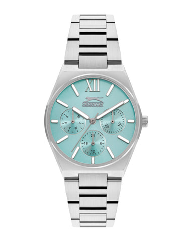 Slazenger SL.9.2243.4.05 Quartz Female Metal Silver Band Blue Dial Watch - Zamana.pk