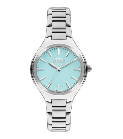 Slazenger SL.9.2254.3.07 Quartz Female Metal Silver Band Blue Dial Watch - Zamana.pk
