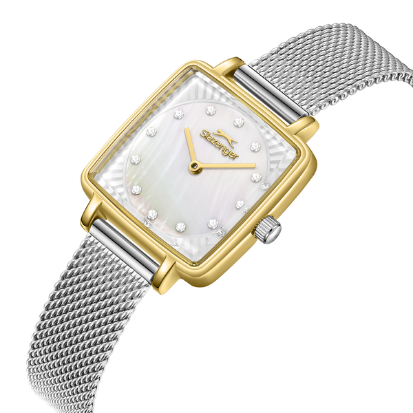 Slazenger SL.9.2255.3.09 Women's Stainless Steel Mesh Strap Detail - Zamana