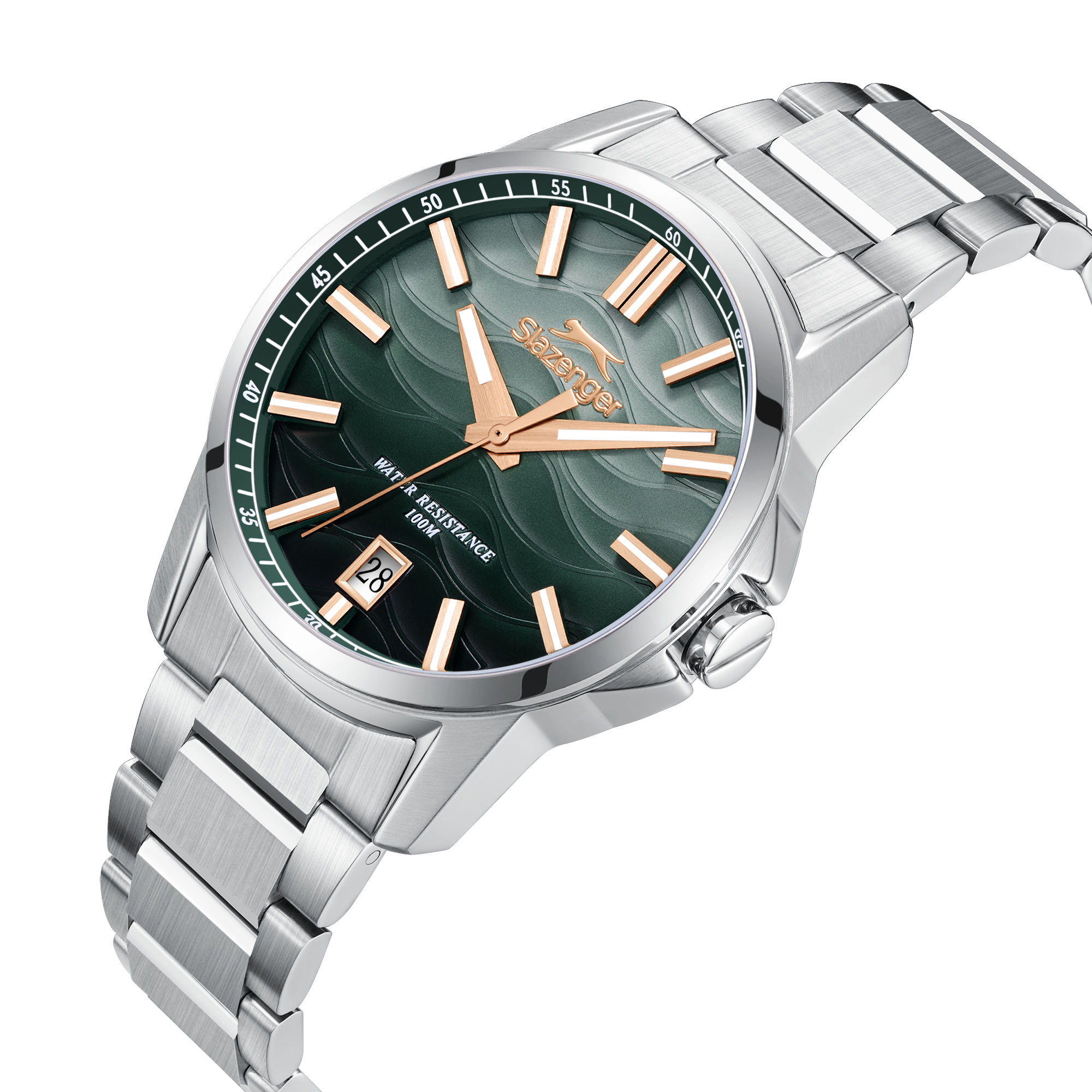 Slazenger SL.9.2623.1.310 Men's Dark Green Dial Stainless Steel Bracelet Watch Secondary image