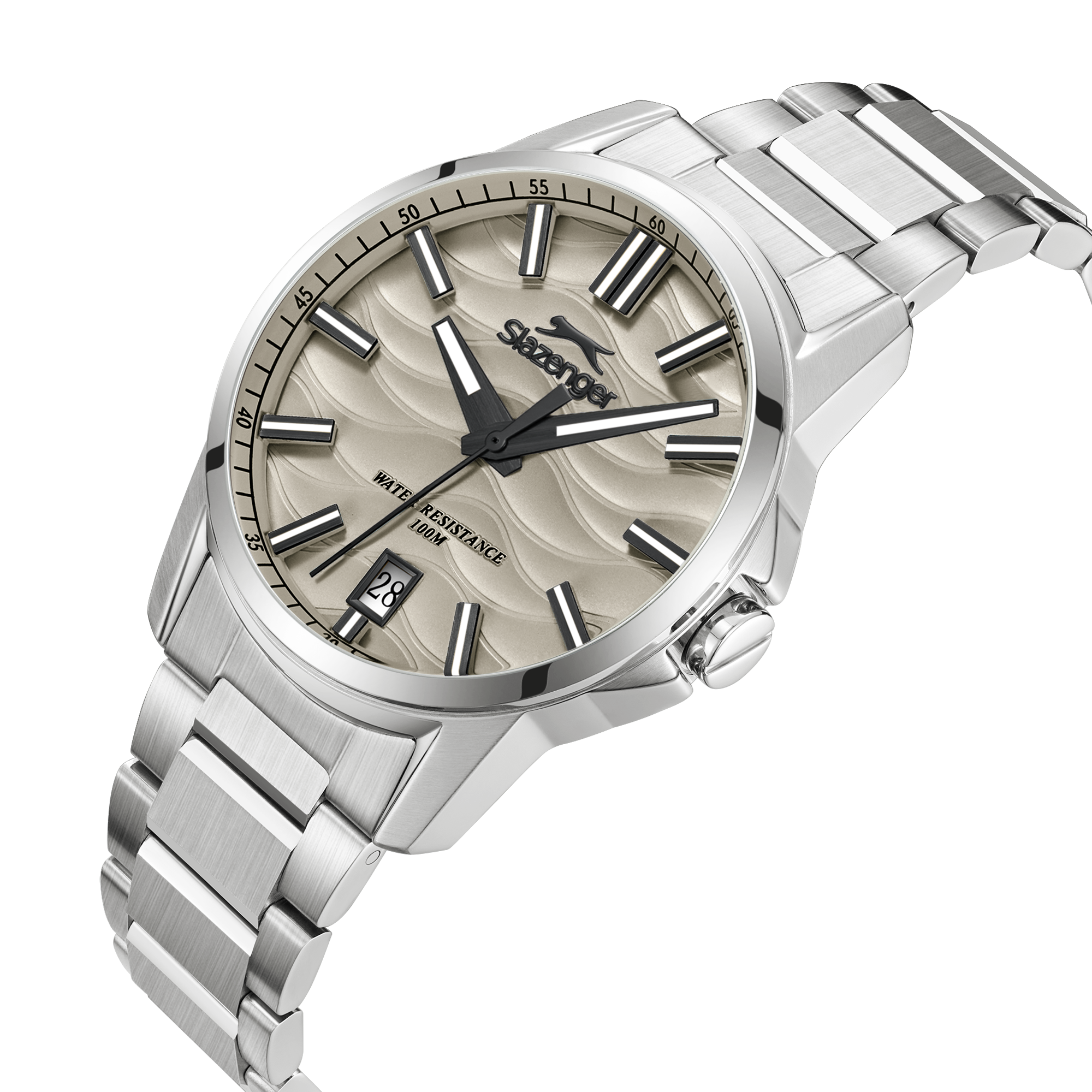Slazenger SL.9.2623.1.360 Men's Beige Dial Stainless Steel Bracelet Watch Secondary image