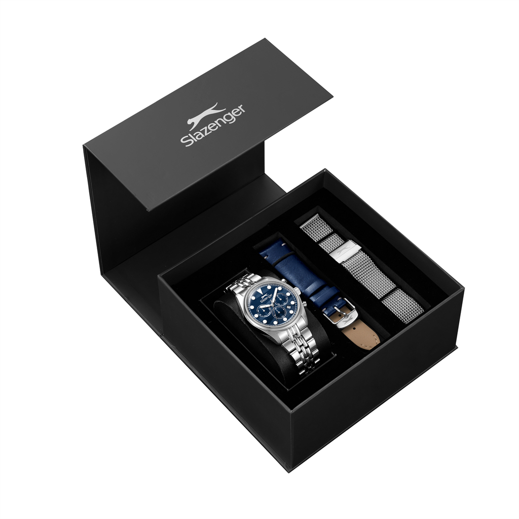 Slazenger SL.9.2652.2.390 Men's Dark Blue Dial Metal Strap Watch - Photo 5 - Zamana