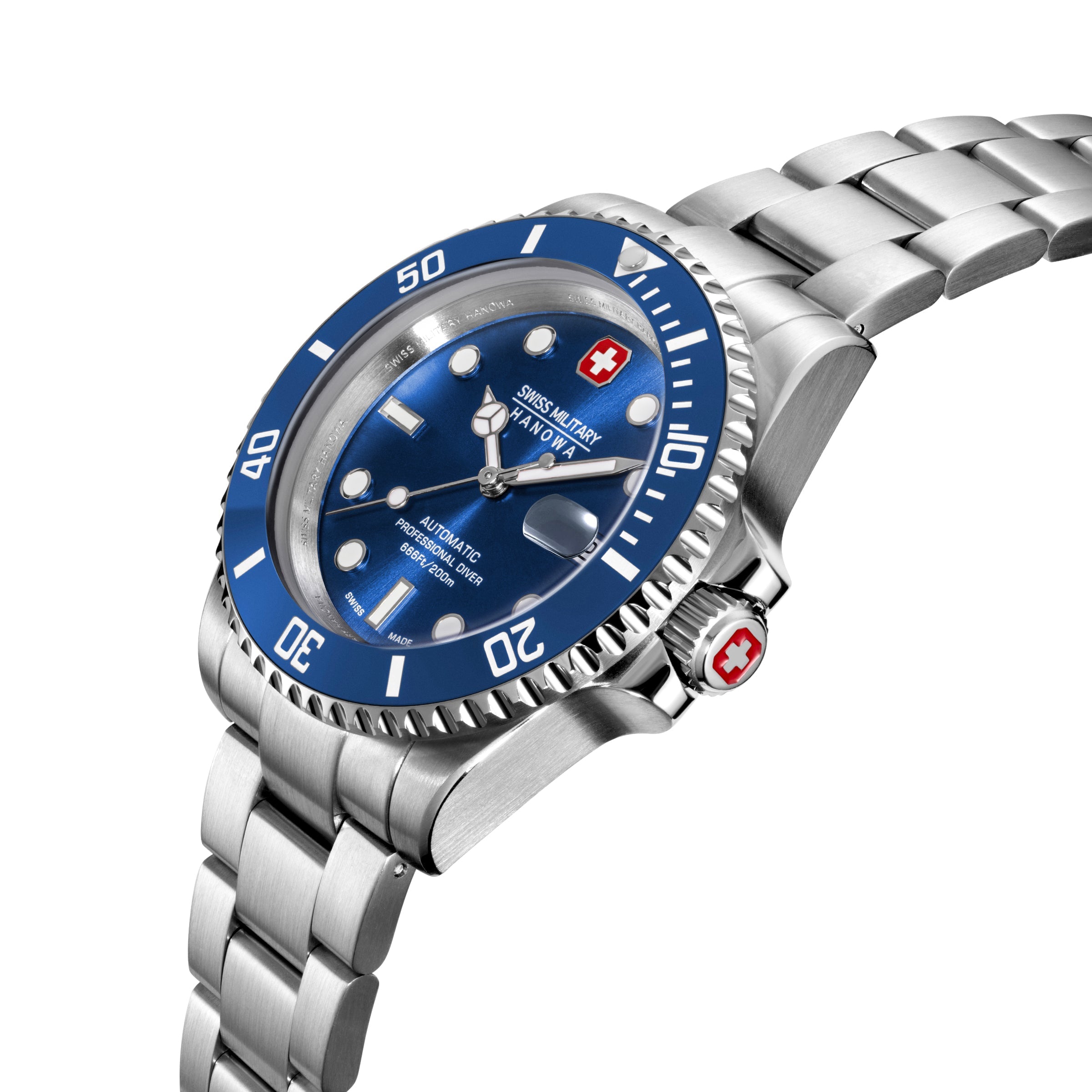 Swiss Military Hanowa SMWGL0006304 Men's Blue Dial Stainless Steel Bracelet Watch - Photo 5 - Zamana