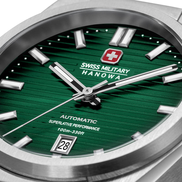 Swiss Military Hanowa SMWGL0006902 Men's Green Dial Stainless Steel Bracelet Watch - Photo 4 - Zamana