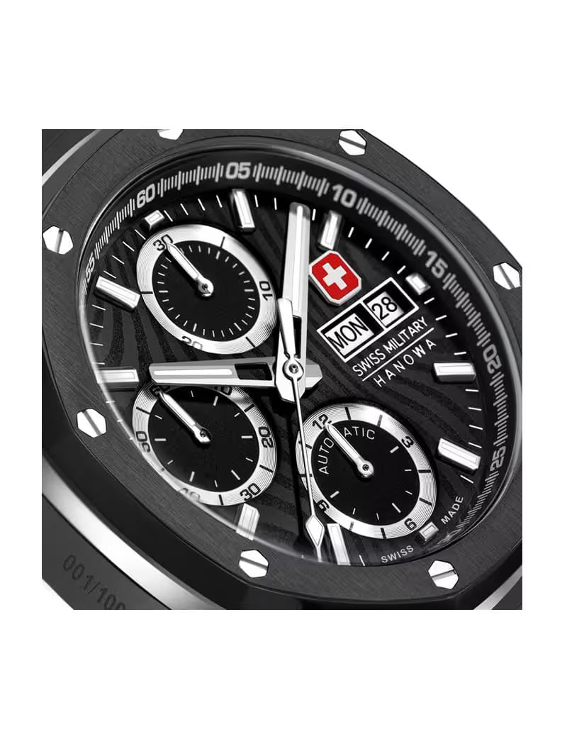 Swiss Military Hanowa SMWGL0007030 Men's Black Dial Stainless Steel Bracelet Watch Secondary image