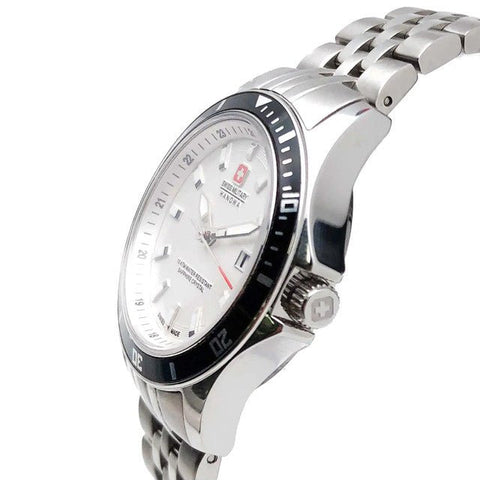 Swiss Military Hanowa Steel Silver Dial Ladies Watch 06 - 7161.2.04.001.07 - Zamana.pk