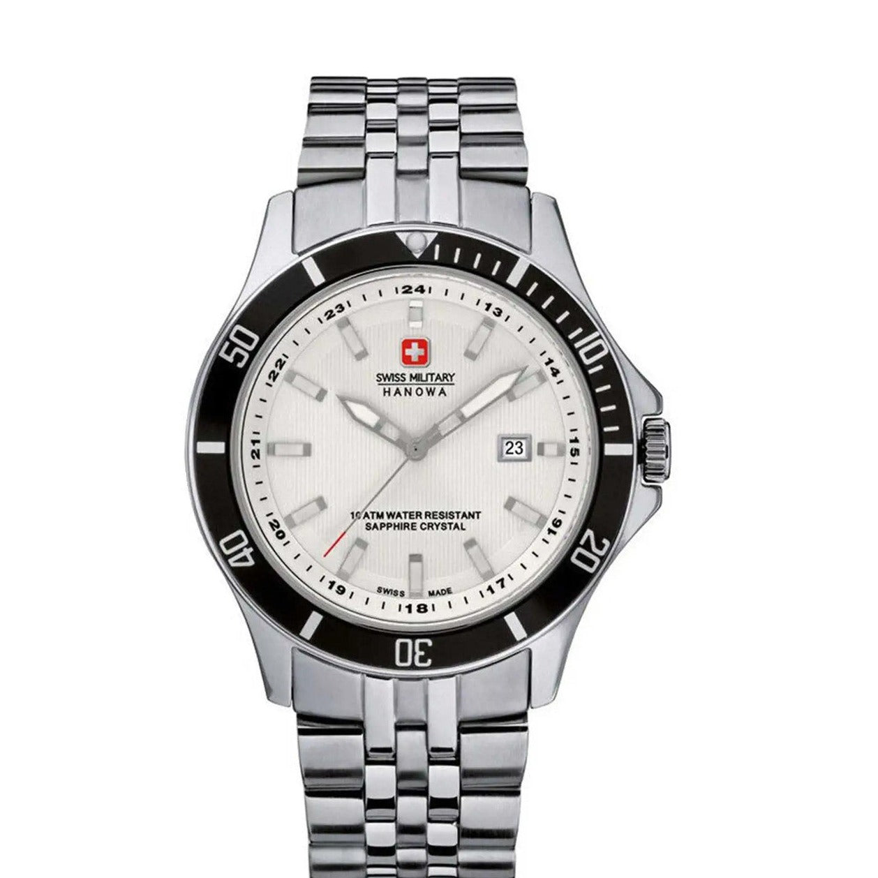 Swiss Military Hanowa Steel Silver Dial Ladies Watch 06 - 7161.2.04.001.07 - Zamana.pk Main image