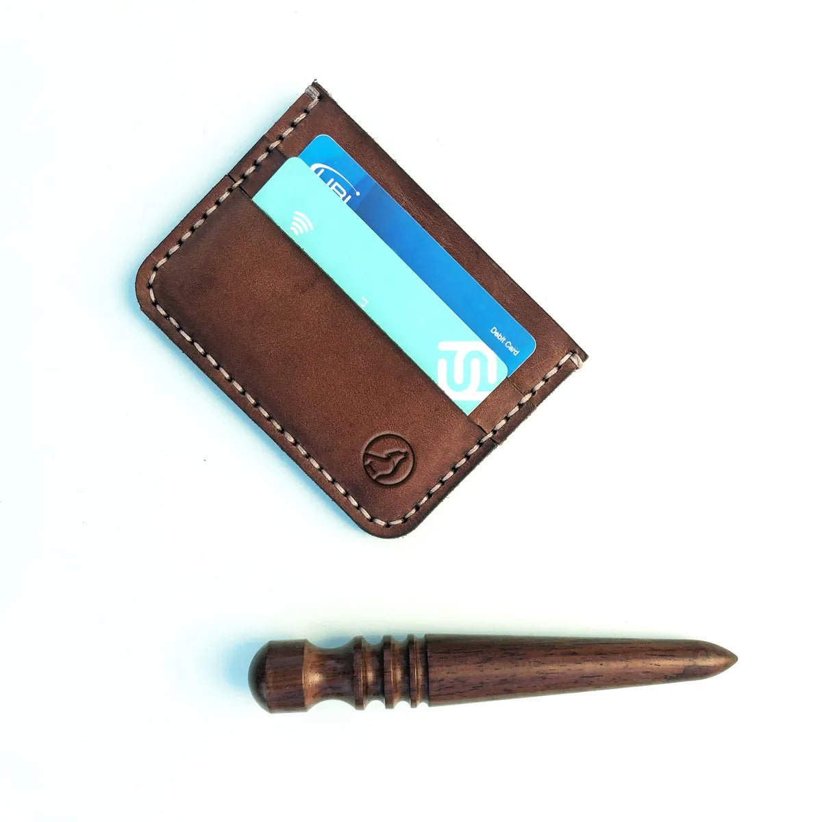 The Artisan: A Leather Cardholder Wallet - Brown Color - Zamana.pk