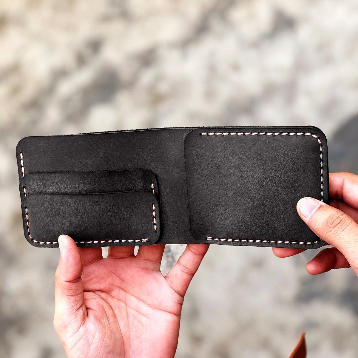 The Futuristic: A Leather Bifold Wallet - Coffee Color Secondary image