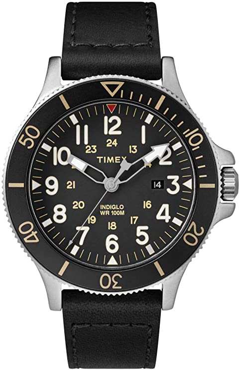 Timex Allied Coastline Black Dial Leather Strap Men's Watch TW2R45800 - Zamana.pk Main image