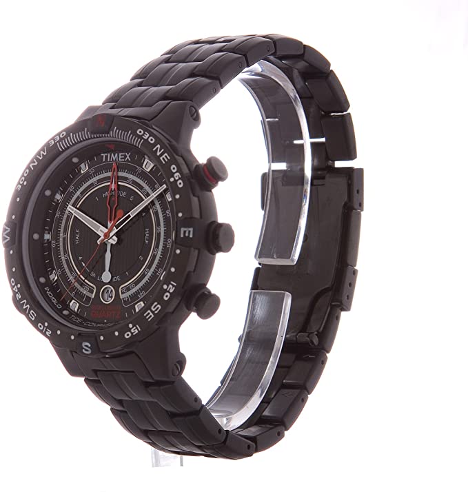 Timex IQ Tide Temp Compass Black Dial Black Ion-plated Mens Watch T2P140 Secondary image