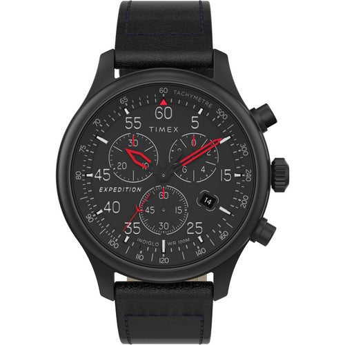 Timex Men's TW2T73000 Expedition Field Chronograph Blackout Watch - Zamana.pk Main image