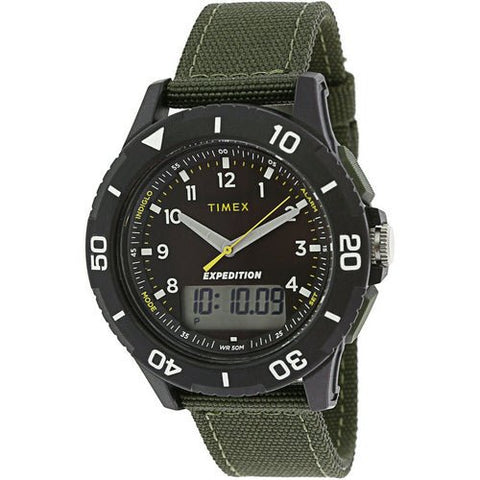 Timex Men's TW4B16600 Expedition Katmai Combo 40mm Green - Black Nylon Strap Watch - Zamana.pk