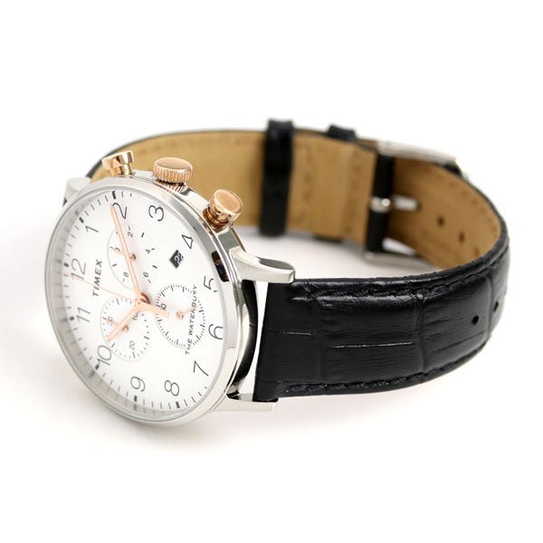 TIMEX WATERBURY CLASSIC CHRONO WHITE BLACK - Zamana.pk