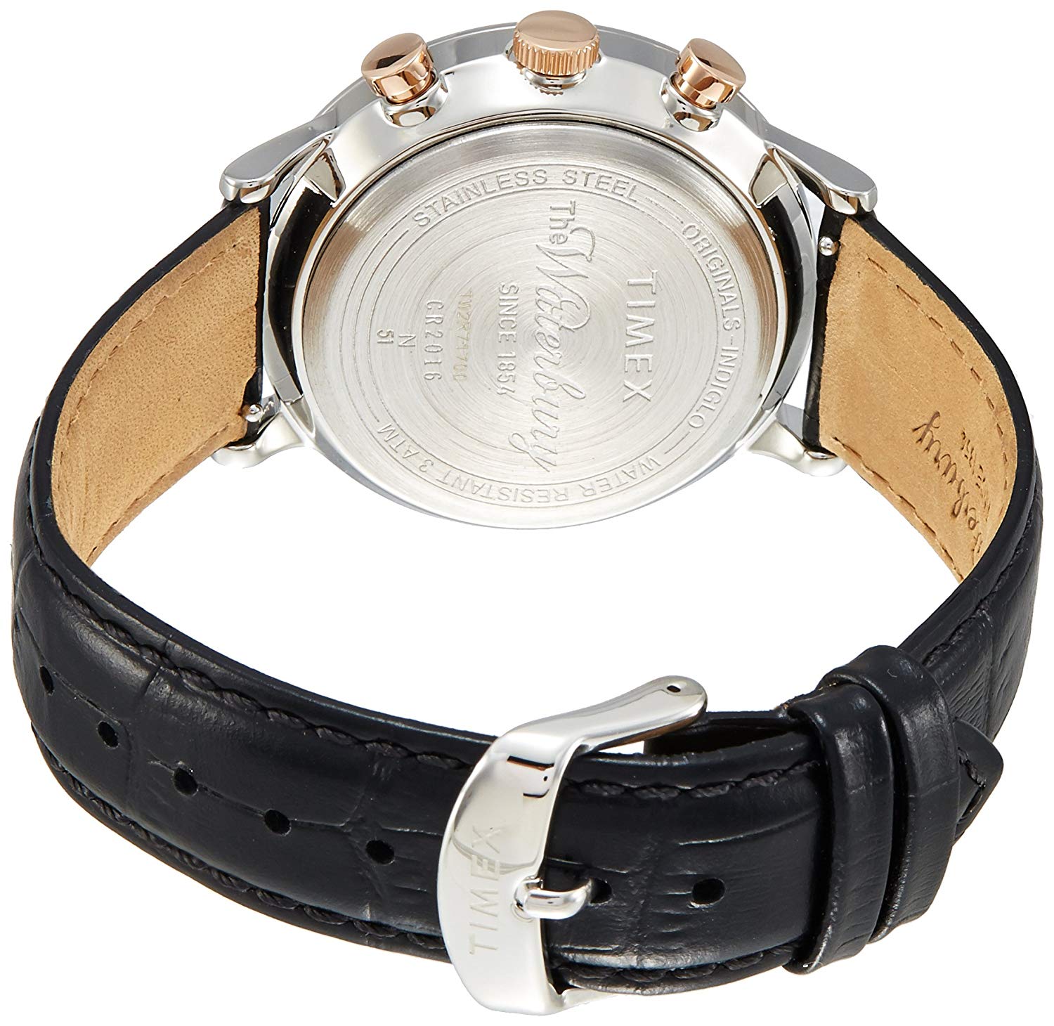 TIMEX WATERBURY CLASSIC CHRONO WHITE BLACK - Zamana.pk