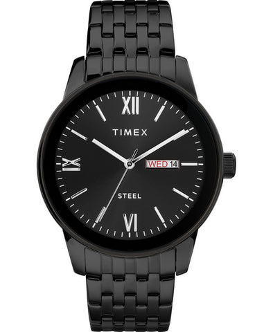 Timex Men's TW2T50400 Analog 41mm Black Stainless Steel Bracelet Watch