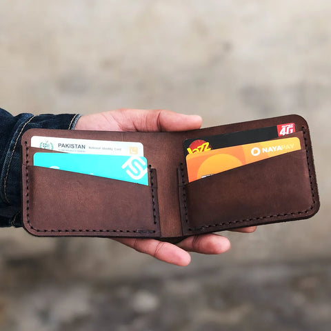 The Eon: A Leather Bifold Wallet - Brown Color