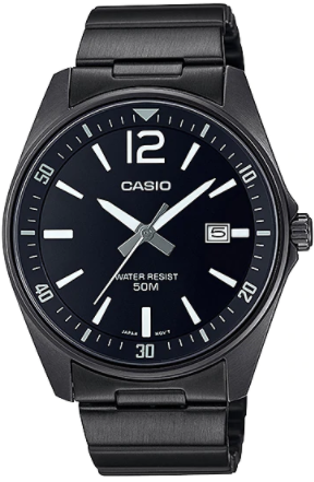 Casio MTP-E170B-1BVDF Men's Black Stainless Steel Watch