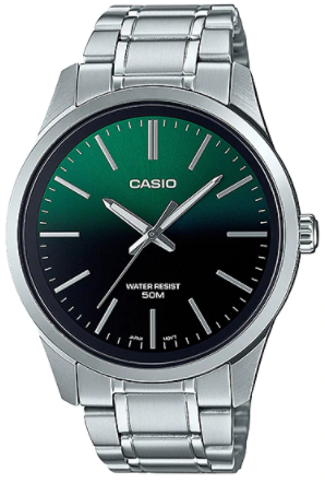 Casio MTP-E180D-3AVDF Watch For Men with Green Gradient Dial