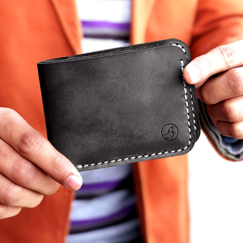 The Futuristic: A Leather Bifold Wallet - Coffee Color