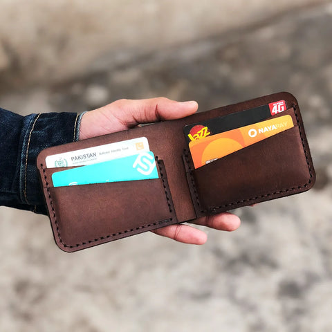 The Eon: A Leather Bifold Wallet - Brown Color