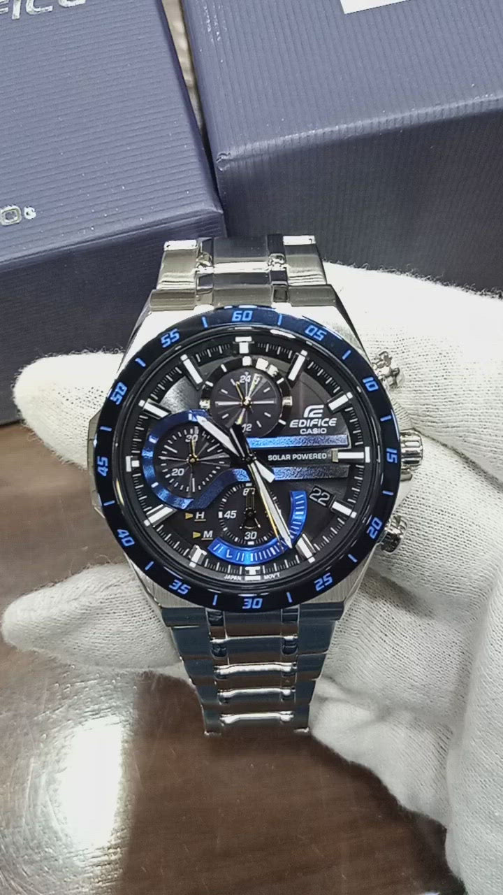 Casio EQS-920DB-2AVUDF Edifice Solar Powered Analog Watch - For Men