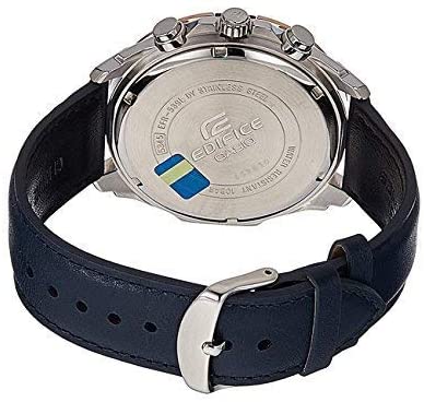 Original Casio Edifice EFR-539L-7C 100m Waterproof Chronograph Genuine Leather Belt Men's Wristwatch