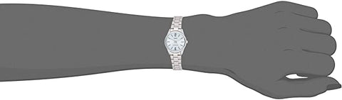 Casio LTP-V005D-2B Women's Standard Stainless Steel Blue Dial 3-Hand Analog Watch