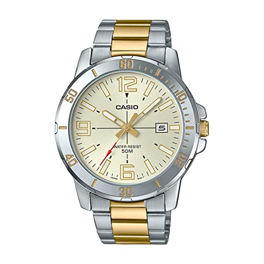 Casio Analog Yellow Dial Men's Watch-MTP-VD01SG-9BVUDF