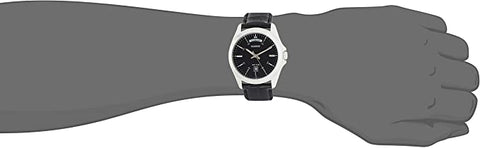 Casio MTP-1370L-1A Black Leather Strap Watch for Men