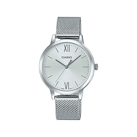Casio Analog Silver Dial Women's Watch-LTP-E157M-7ADF (A1692)