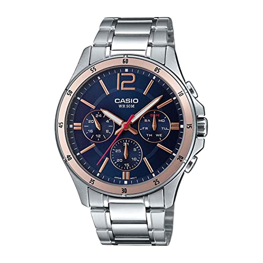 Casio Analog Blue Dial Men's Watch-MTP-1374D-2A2VDF (A1745)