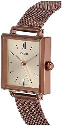 Casio Enticer Ladies Analog Rose Gold Dial Women's Watch LTP-E155MR-9BDF
