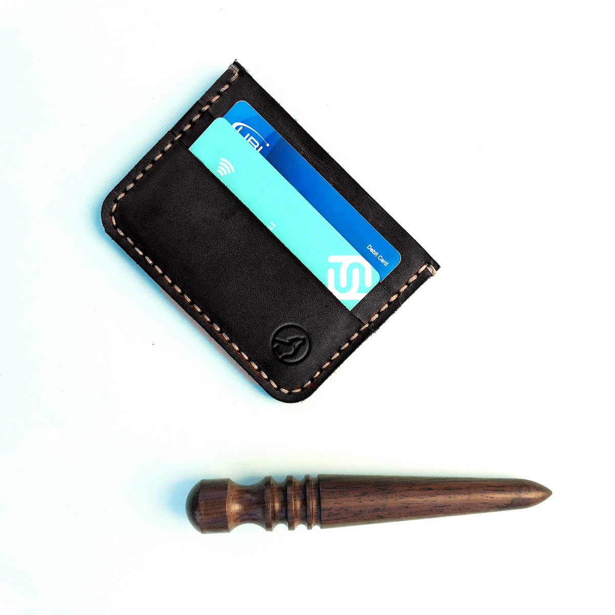The Artisan: A Leather Cardholder Wallet - Coffee Color