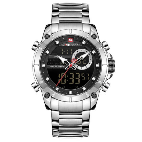 NaviForce - NF9163 - Stainless Steel Men's Watch