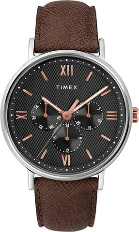 Timex Southview 41mm Multifunction Leather Strap Watch TW2T35000