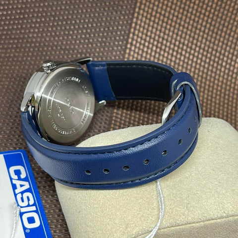 Casio Men's MTP-V002L-2B3UDF Leather band date Watch