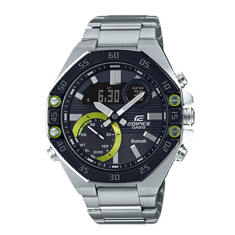 CASIO EDIFICE ECB-10DB-1A STAINLESS STEEL BAND MEN WATCH