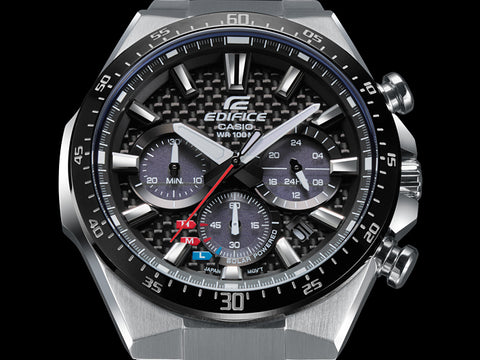 Casio Men's Edifice Quartz Watch with Stainless-Steel Strap, Silver, 20 (Model: EQS-800CDB-1AVCF)