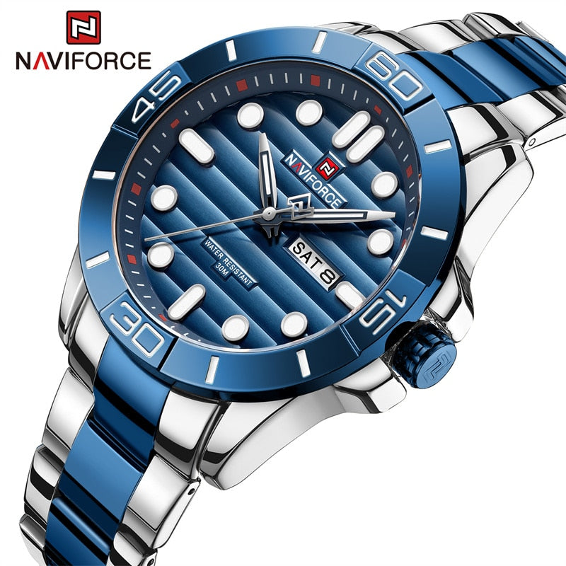 NaviForce - NF9198-4 - Stainless Steel Men's Watch