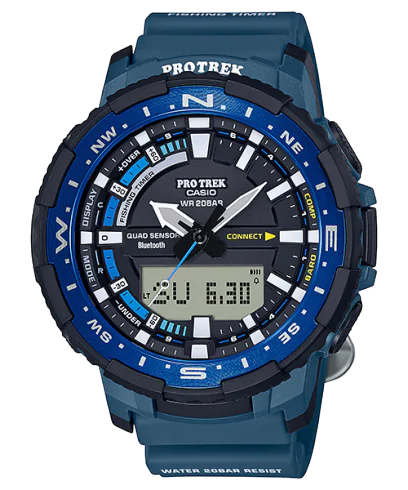 Casio - PRT-B70-2D - Resin Blue Analog Pro Trek Watch