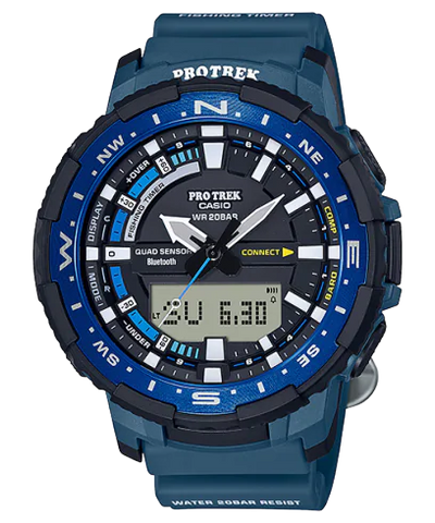 Casio - PRT-B70-2D - Resin Blue Analog Pro Trek Watch